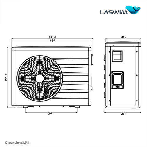 Laswim China Factory Price Wholesale Supplier Swimming Pool Heat Pump Titanium Quiet Electric Pool Heat Pump Pool & Spa Heater