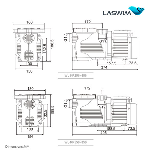 LASWIM High-Performance High-Flow Commercial Pool Pump for Engineering Projects
