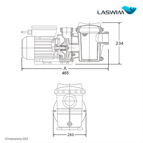 Laswim Factory Price High Powerful Single Speed Pool Pumps OEM/ODM For Inground Pools