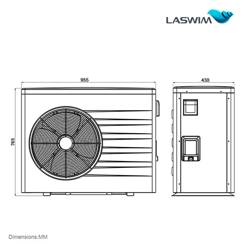 Laswim Inverter Pool Heat Pump – High COP, Silent Operation for Home & Commercial Use