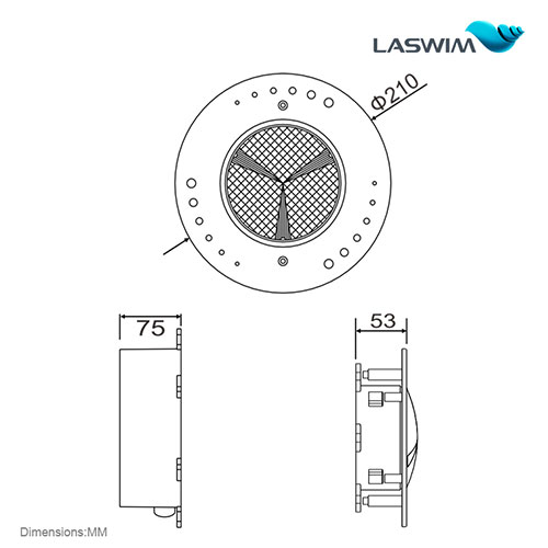 Laswim Factory 24w Tadpole Patented 12 Volt Underwater Light New ABS Remote Control RGB Underwater LED Swimming Pool Lights
